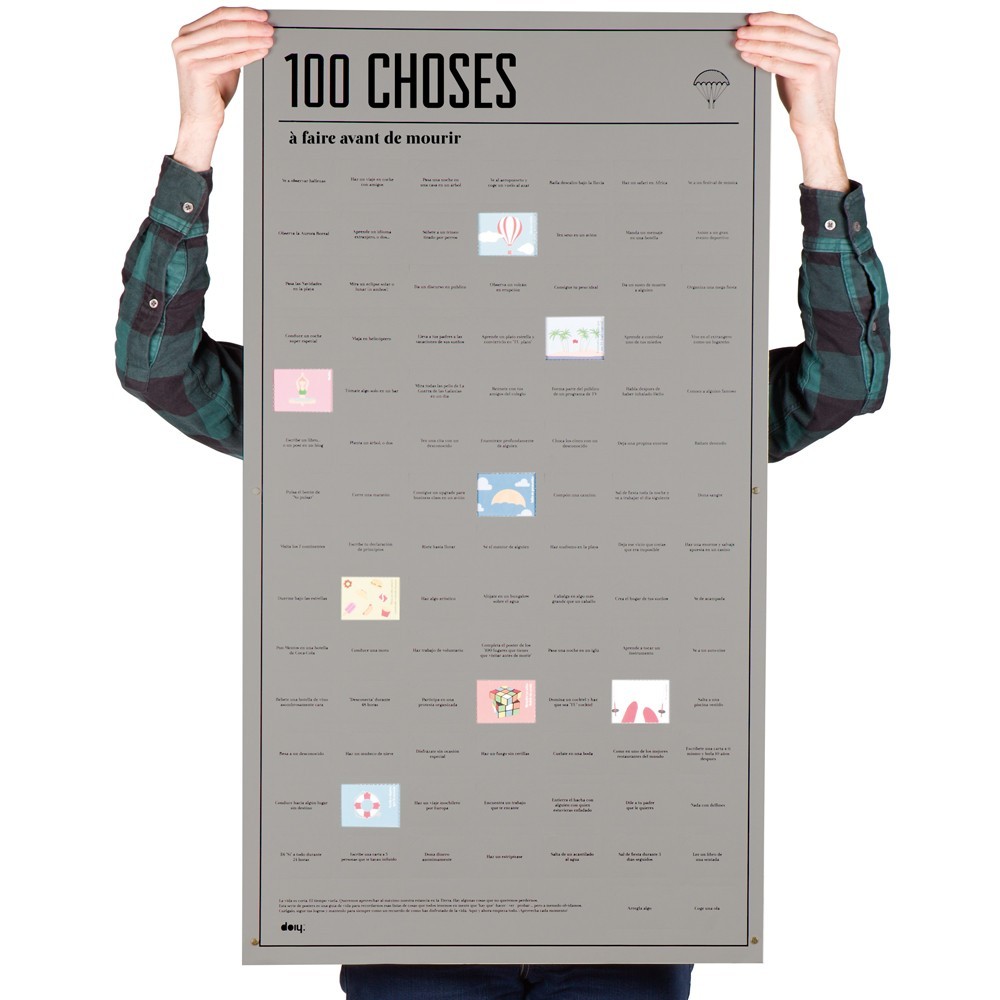 poster 100 choses à faire avant de mourir