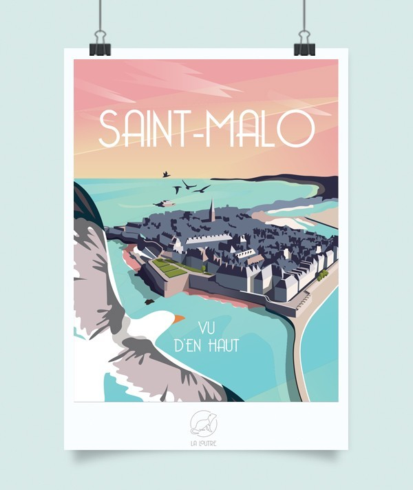 affiche saint malo Affiche Saint malo La loutre à Rennes