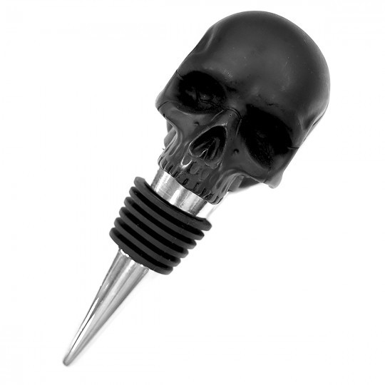 bouchon bouteille tête de mort noire Bouchon à vin tête de mort