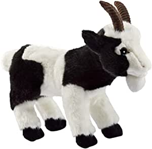 Peluche chèvre noire et blanche