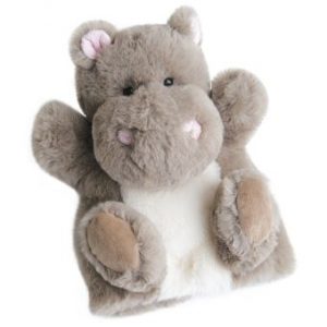 Peluche marionnette hippopotame