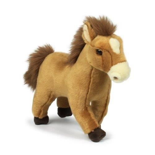 peluche cheval marron