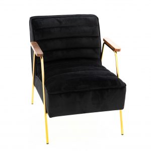 fauteuil noir et doré