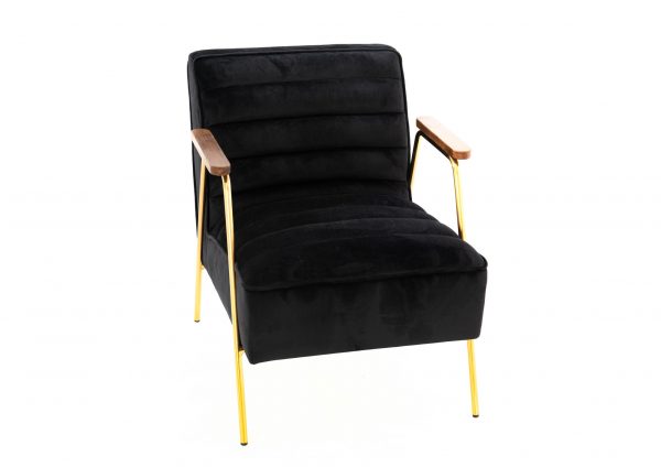 fauteuil noir et doré