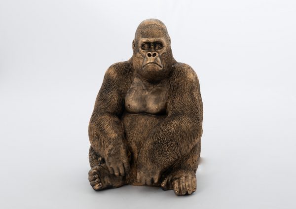 statue gorille bronze gm