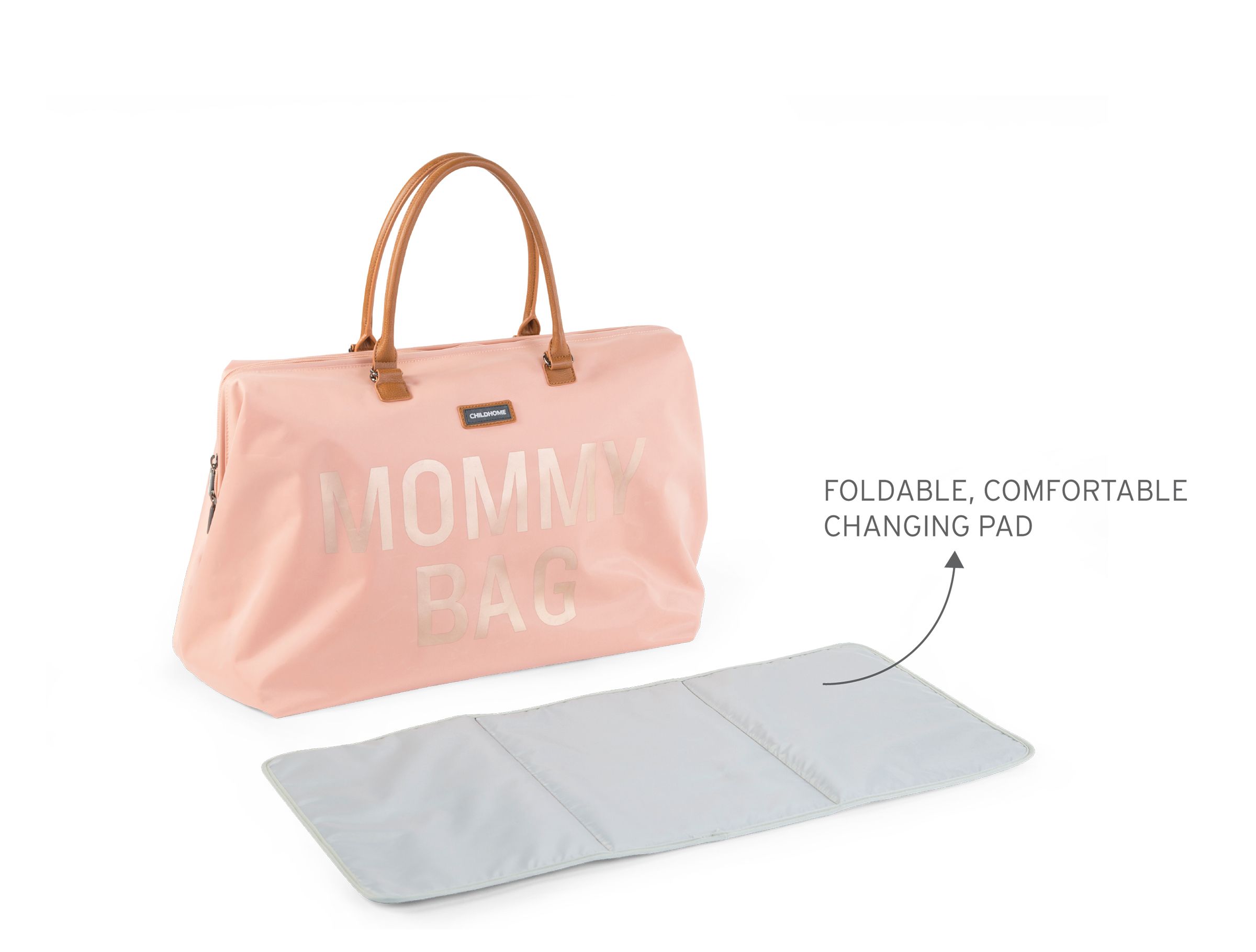mommy bag matelat Sac à langer rose childhome