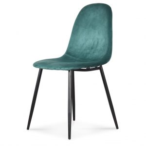 chaise velours vert