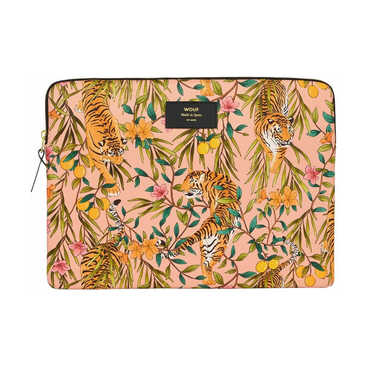 Housse pour ordinateur portable 13" dorée à motif floral - LOQI GmbH