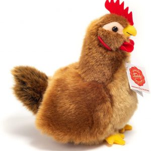 Peluche poule brune 16cm