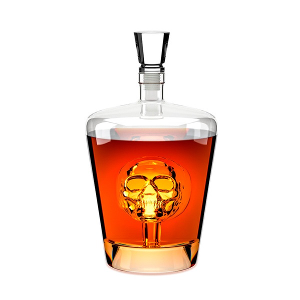 carafe à whisky tête de mort