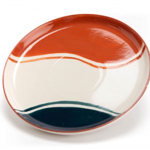 assiette plate coloré