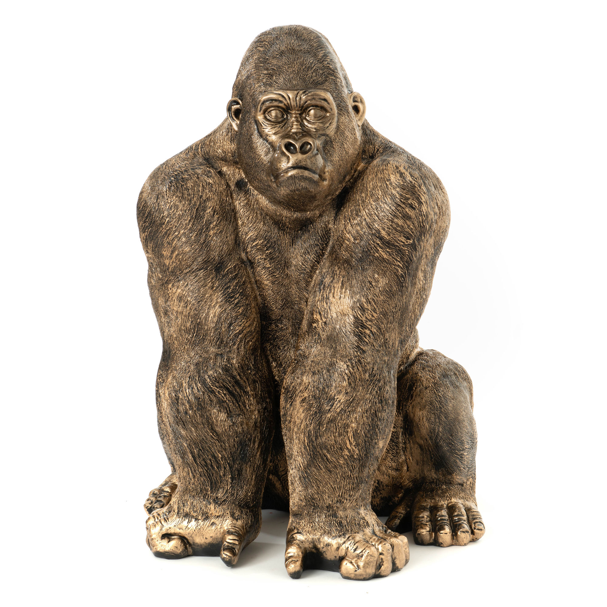 gorille patine bronze Statue gorille bronse