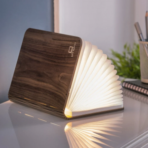 Livre lumineux bois foncé - Maxi