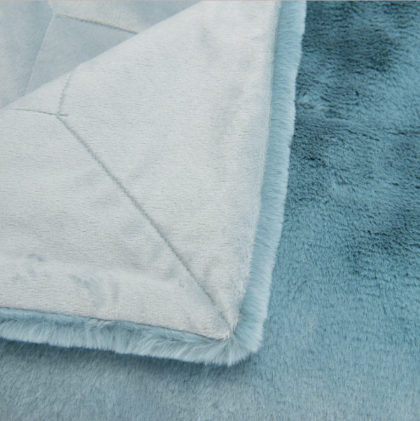 plaid luxe amadeus bleu canard
