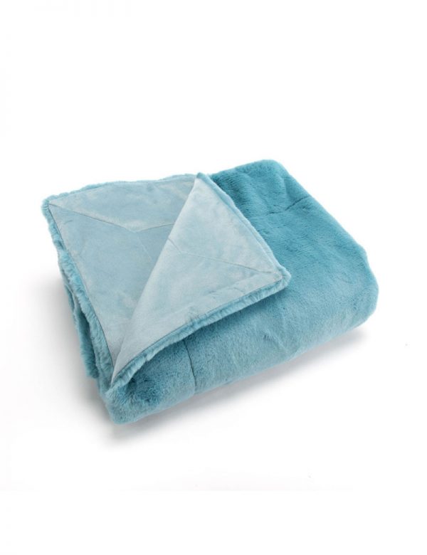 plaid luxe bleu canard