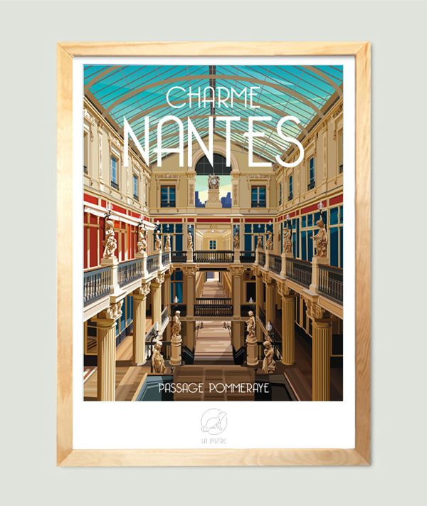 affiche-nantes-passage-pommeraye (1) Affiche Nantes Charme - La Loutre