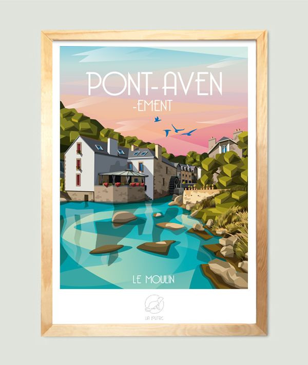 affiche-pont-aven (1) Affiche Pont Aven - La Loutre