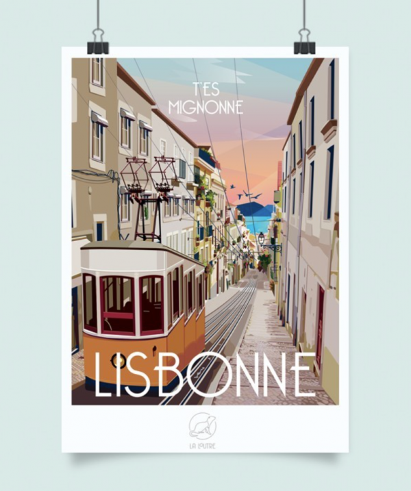 Affiche Lisbonne - La Loutre