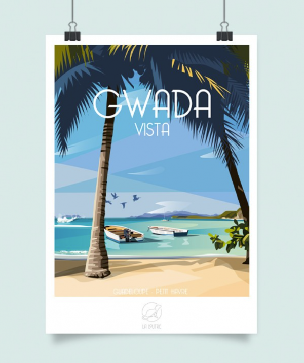 Affiche Guadeloupe - La Loutre