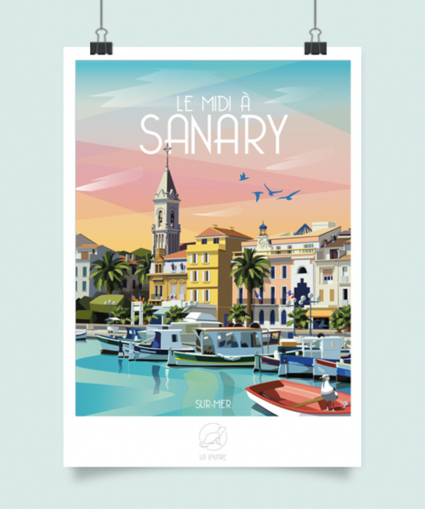 Affiche Sanary - La Loutre
