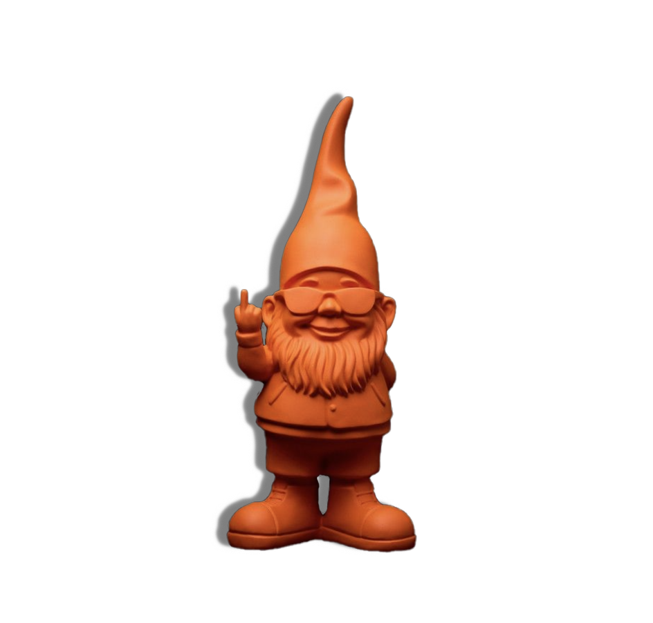 statue-bernardo-29cm-orange Nain Mat Orange – Petit Format