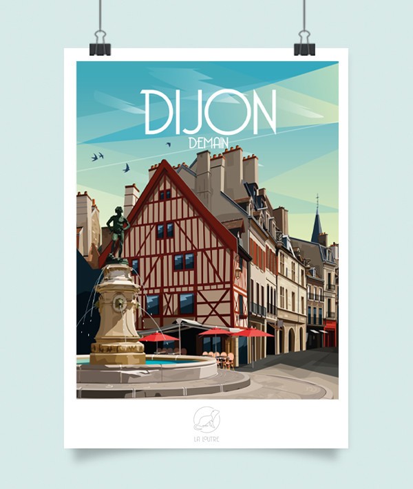affiche-dijon Affiche Dijon - La Loutre