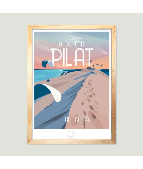 affiche-dune-du-pilat (2) Affiche Dune du Pilat - La Loutre